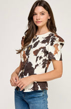 Load image into Gallery viewer, Cow Print Top