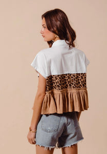 Animal Print Combo Top