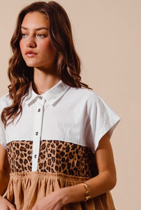 Animal Print Combo Top