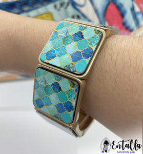 Pulsera Azul de madera