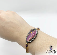 Load image into Gallery viewer, Pulsera piedra de cristal tornasol