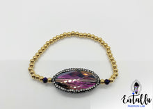 Load image into Gallery viewer, Pulsera piedra de cristal tornasol