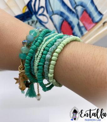 Conjunto de pulseras Turquesa